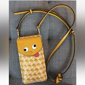 Anya Hindmarch I Am A Plastic Bag Zany Phone Pouch Card Holder on Strap